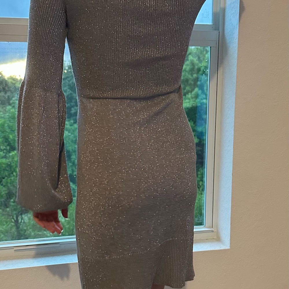 Silver Knit Dress - Picture 6 of 7